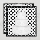 ZWARTE CAKE WEDDDING INVITATIE VAN DE SPOT VAN DE  KAART (Voorkant / Achterkant)