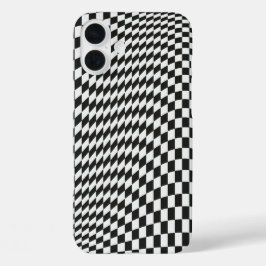 zwarte caleidoscoop iPhone 16 plus hoesje