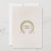 Zwarte Calla lelie Bruidsdiner Art Nouveau Deco Kaart (Achterkant)