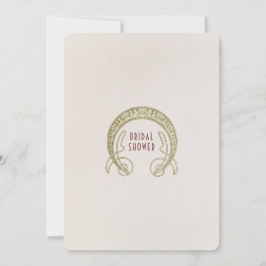 Zwarte Calla Lelie Bruidsontbijt Art Nouveau Deco Kaart (Achterkant)