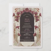 Zwarte Calla Lelie Bruidsontbijt Art Nouveau Deco Kaart (Voorkant)