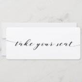 Zwarte Calligrafie-bruiloft neemt je Kaart op de s (Voorkant)