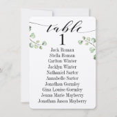 Zwarte Calligrafie Groene zitplaatskaart kaart 10 (Voorkant)