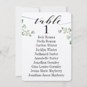 Zwarte Calligrafie Groene zitplaatskaart kaart 10 (Achterkant)