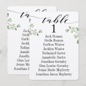 Zwarte Calligrafie Groene zitplaatskaart kaart 10 (Voorkant / Achterkant)