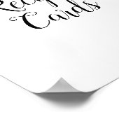 Zwarte Calligrafie Receptkaarten Bord Poster (Hoek)