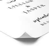 Zwarte Calligrafie-script Welkomstteken bruiloft Poster (Hoek)