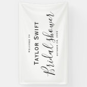 Zwarte Calligraphy Bruiloftsfeest Banner (Verticaal)