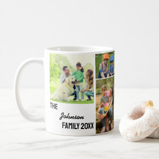 Zwarte Calligraphy Familie Foto Collage Koffiemok