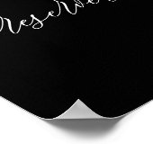 Zwarte Calligraphy Gereserveerd Poster (Hoek)