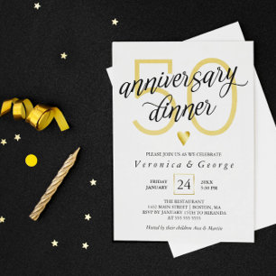 Zwarte Calligraphy Gouden Hart Huwelijksjubileum D Kaart