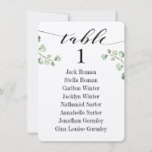 Zwarte Calligraphy Groene Stoelenkaart Kaarten 8 (Voorkant)