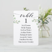 Zwarte Calligraphy Groene Stoelenkaart Kaarten 8 (Staand voorkant)