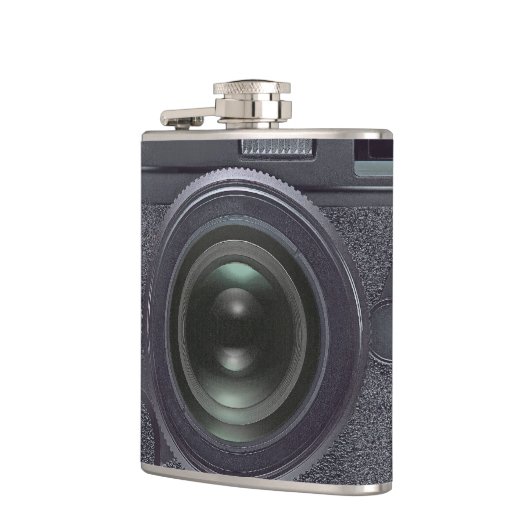 Zwarte camera heupfles (Links)