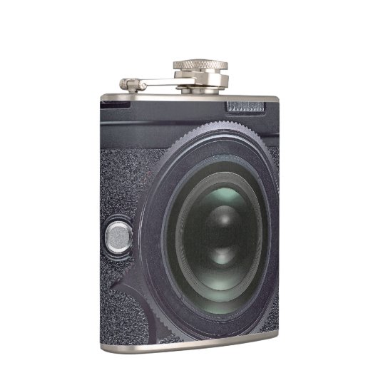 Zwarte camera heupfles (Rechts)