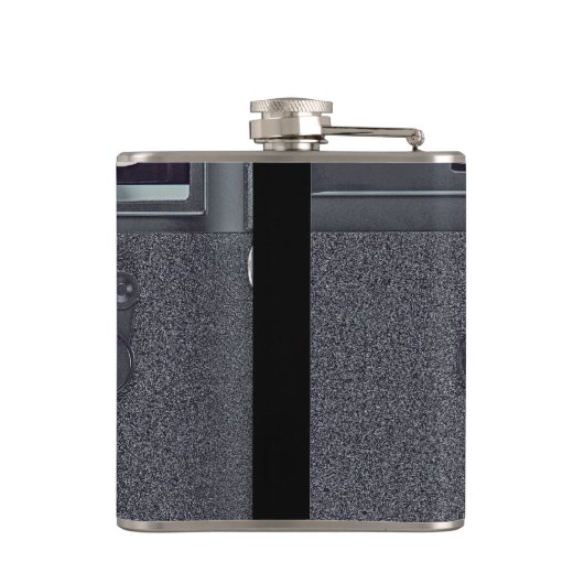 Zwarte camera heupfles (Achterkant)