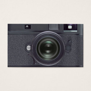 Zwarte camera visitekaartjes