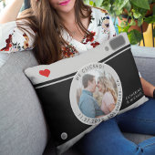 Zwarte Camerafoto Unieke Huwelijksverjaardag Accent Kussen