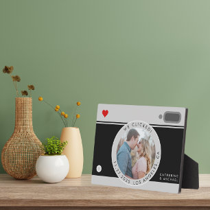 Zwarte Camerafoto Unieke Huwelijksverjaardag Fotoplaat