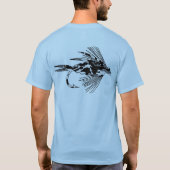 Zwarte Camo Fly Fishing lure T-shirt (Achterkant)