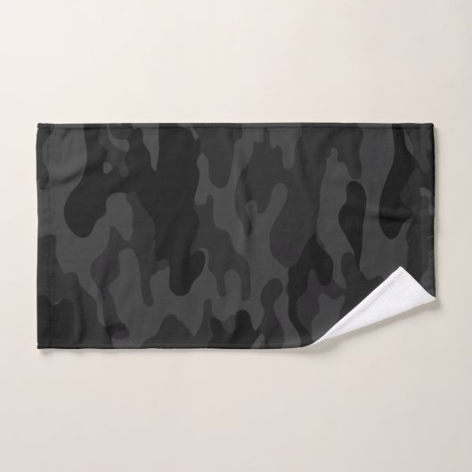 Zwarte Camouflage Bad Handdoek (Handdoek)