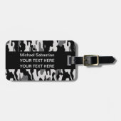 Zwarte Camouflage Bagagelabel (Voorkant horizontaal)