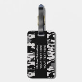 Zwarte Camouflage Bagagelabel (Achterkant verticaal)