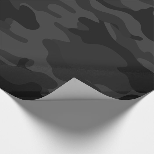 Zwarte Camouflage Cadeaupapier (Hoek)