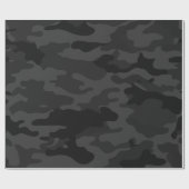 Zwarte Camouflage Cadeaupapier (Vlak)