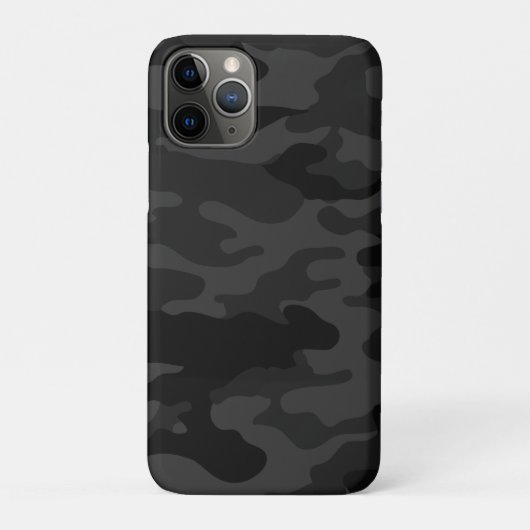 Zwarte Camouflage Case-Mate iPhone Case (Achterkant)