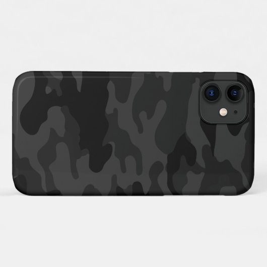 Zwarte Camouflage Case-Mate iPhone Case (Achterkant (horizontaal))