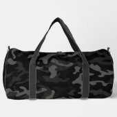Zwarte Camouflage Duffel Bag Plunjezak (Voorkant)