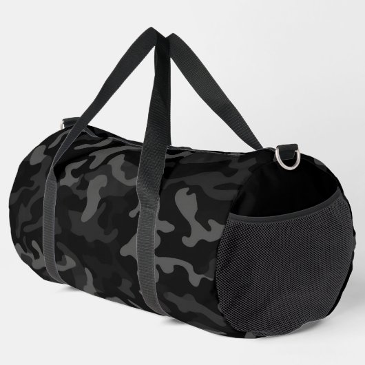 Zwarte Camouflage Duffel Bag Plunjezak (Rechterhoek)