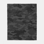 Zwarte Camouflage Fleece Deken (Voorkant)