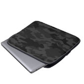 Zwarte Camouflage Laptop Sleeve (Voorkant onderkant)
