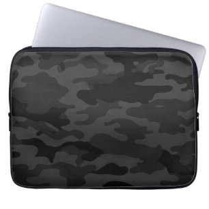Zwarte Camouflage Laptop Sleeve