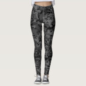 Zwarte Camouflage Leggings (Voorkant)