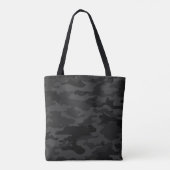 Zwarte Camouflage Tote Bag (Achterkant)