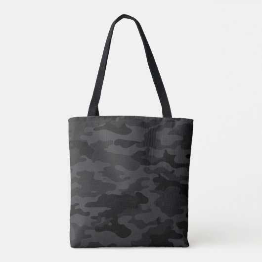 Zwarte Camouflage Tote Bag (Achterkant)