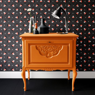 Zwarte Candy Corn Halloween Behang