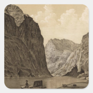 Zwarte Canon, Colorado, rivier 2 Vierkante Sticker