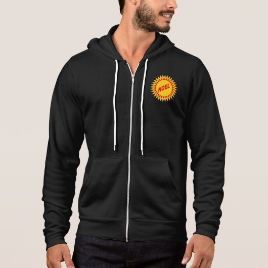 Zwarte Canvas jas met capuchon SOLEIL NOEL Hoodie (Voorkant)