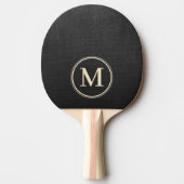 Zwarte Canvas Monogram Tafeltennisbatje (Voorkant)