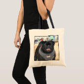 Zwarte canvas tas (Voorkant (product))