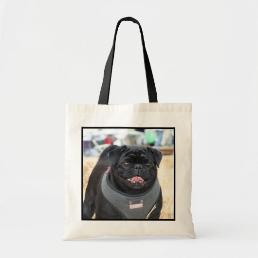 Zwarte canvas tas (Voorkant)