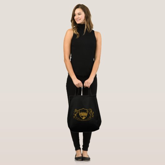 Zwarte Canvas tas (Voorkant (model))