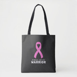 Zwarte Canvas tas met borstkanker