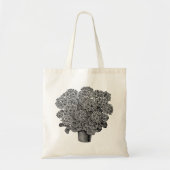 zwarte canvas tas. tote bag (Voorkant)