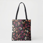 Zwarte Canvas tas van de luipaard (Voorkant)