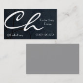 Zwarte Canvas Visitekaartjes (Voorkant / Achterkant)